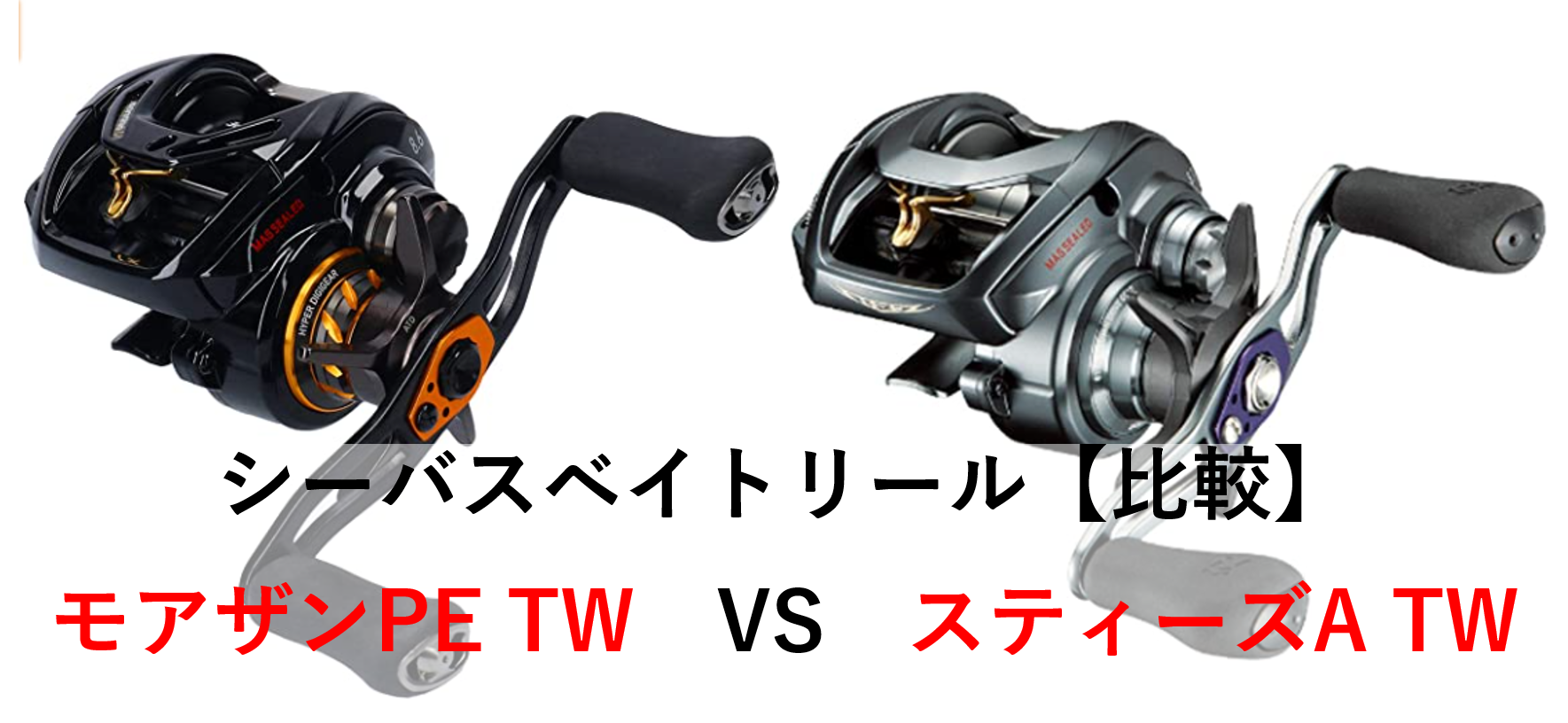 ベイトシーバス】モアザンPE TW、スティーズA TW【比較】どっち買お